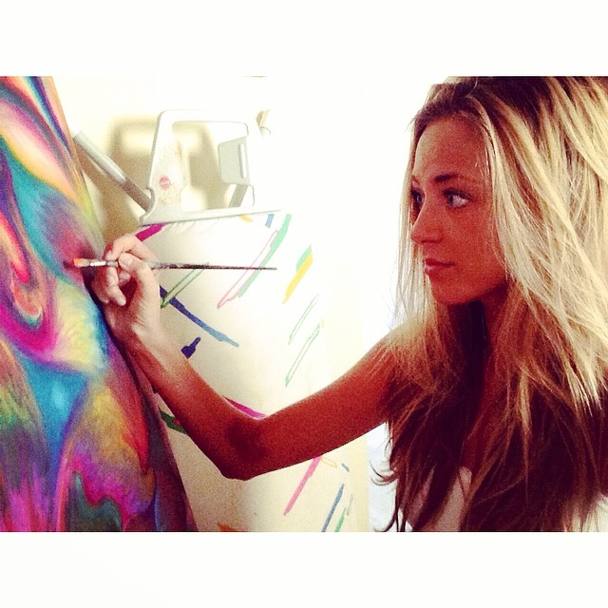 La pittura, una delle sue passioni principali. Instagram